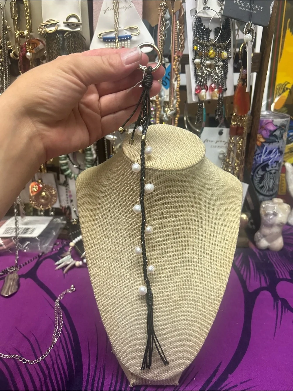 NWOT Anthropologie Boho Pearl Bag Charm